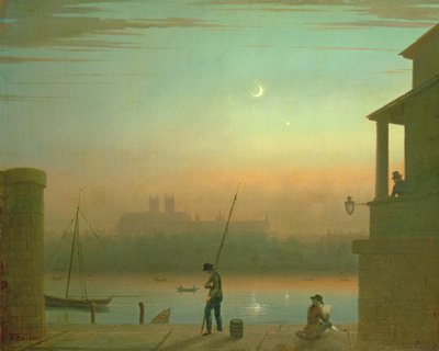 The Thames by Moonlight by Thales Fielding